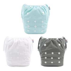 ALVABABY Baby Swim Diapers 3pcs Large Size Reuseable Washable & Adjustable